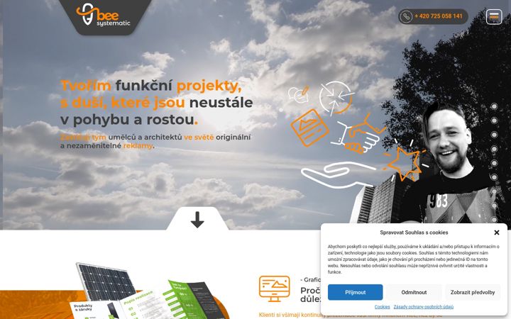 Screenshot van beesystematic.cz