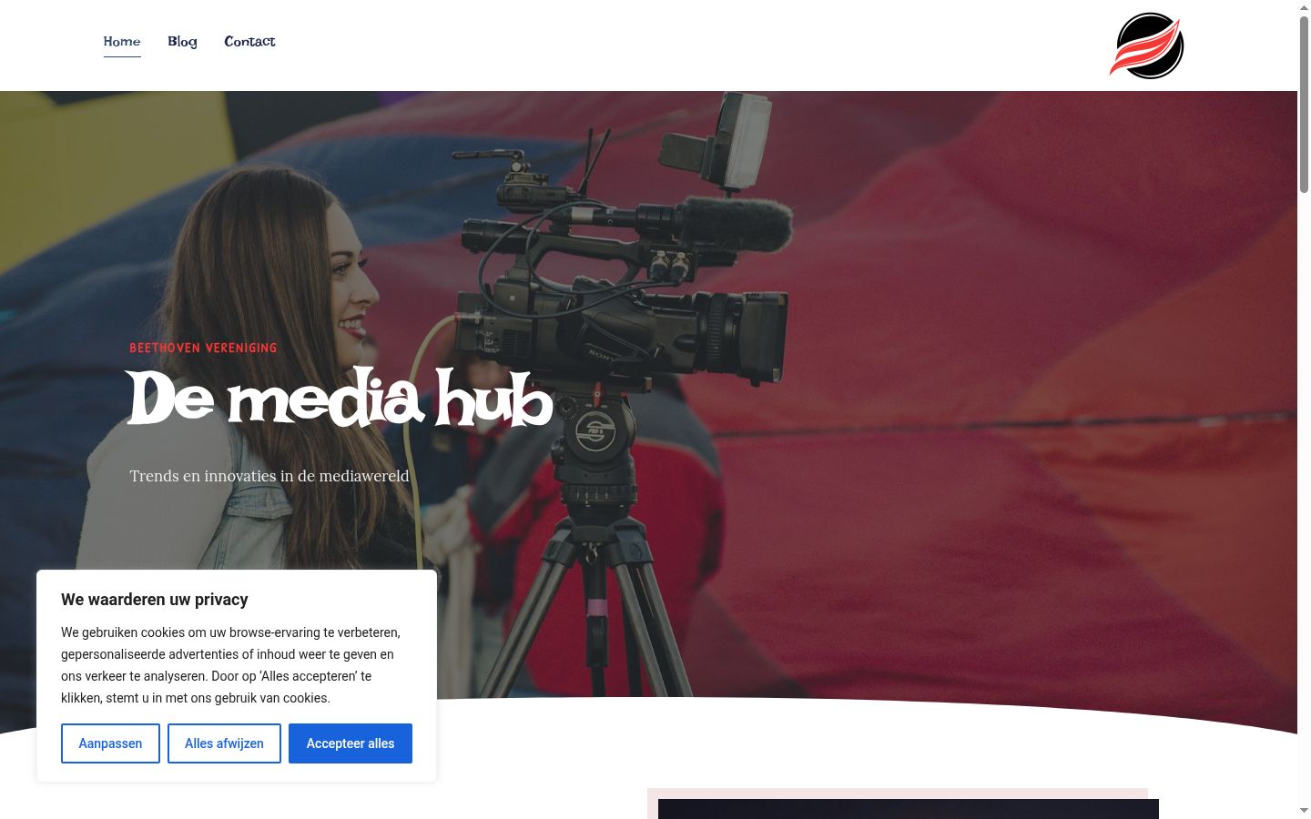Screenshot of the consent banner shown before any interaction
