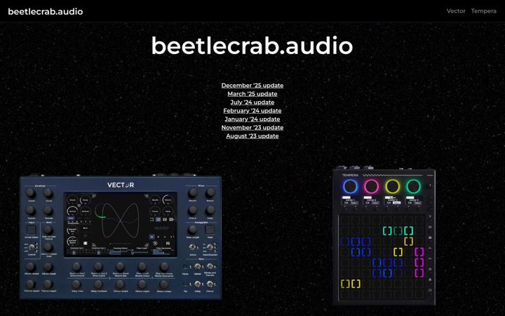 Screenshot of beetlecrab.audio