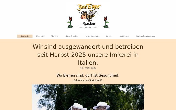 Screenshot of beetobee-honich.de