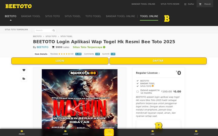 Screenshot of beetoto.org