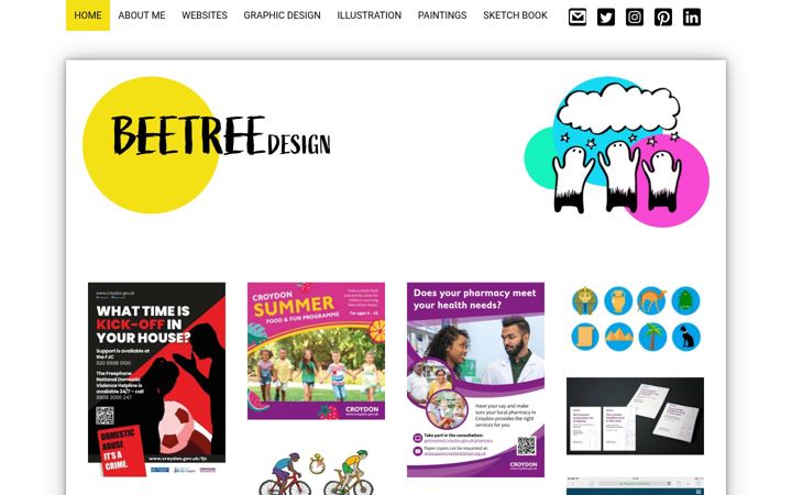 Screenshot of beetreedesign.co.uk