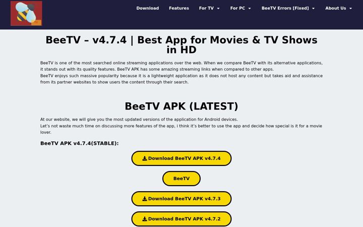 Screenshot of beetv-apk.app