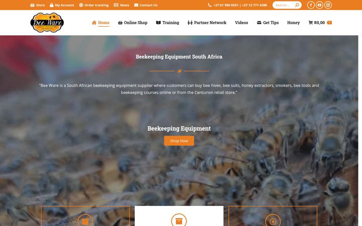 Skærmbillede af beeware.co.za