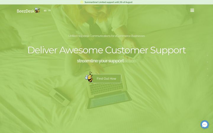 Screenshot of beezdesk.com