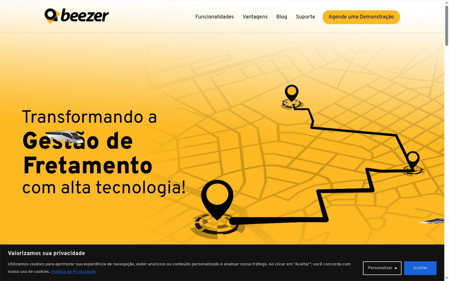 Screenshot of the consent banner shown before any interaction