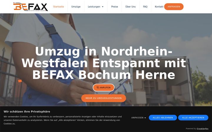 Screenshot of befax.de