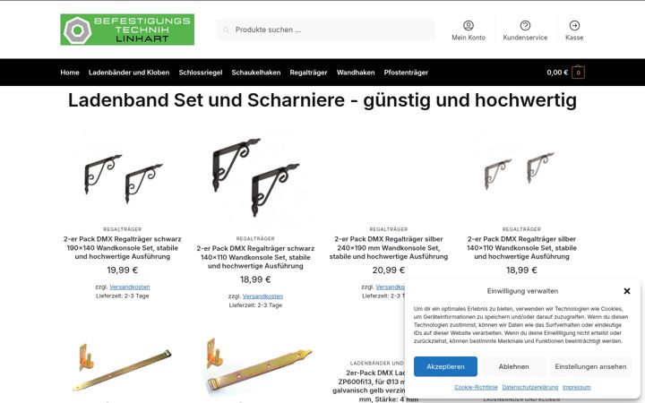 Екранна снимка на befestigungstechnik-linhart.de