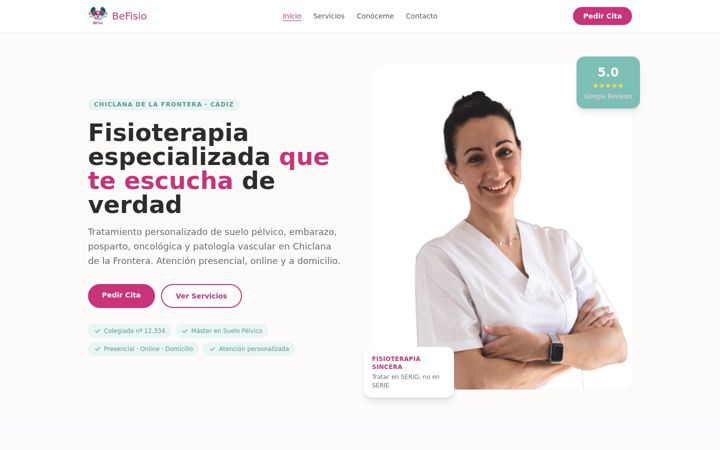 Screenshot of befisio.com