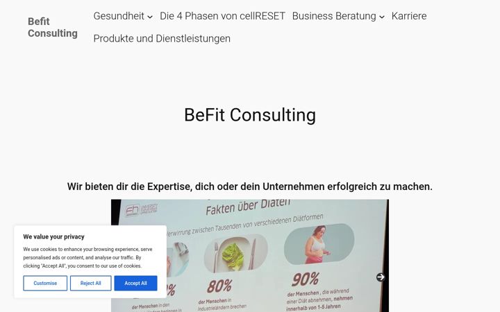 Екранна снимка на befitconsulting.de
