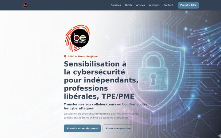 Screenshot of beforensic.be