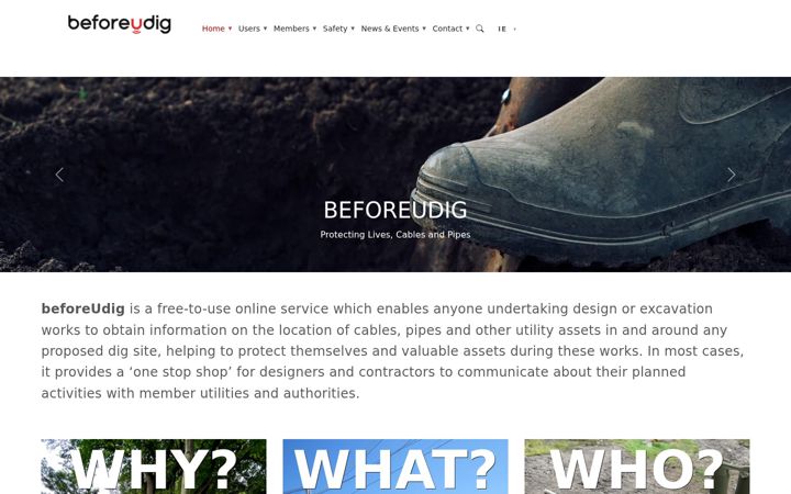 Screenshot of beforeudig.ie