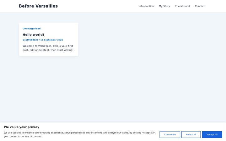 Screenshot of beforeversailles.com