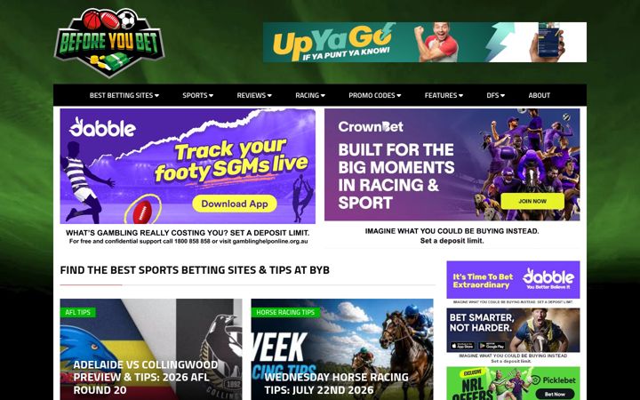 Screenshot of beforeyoubet.com.au
