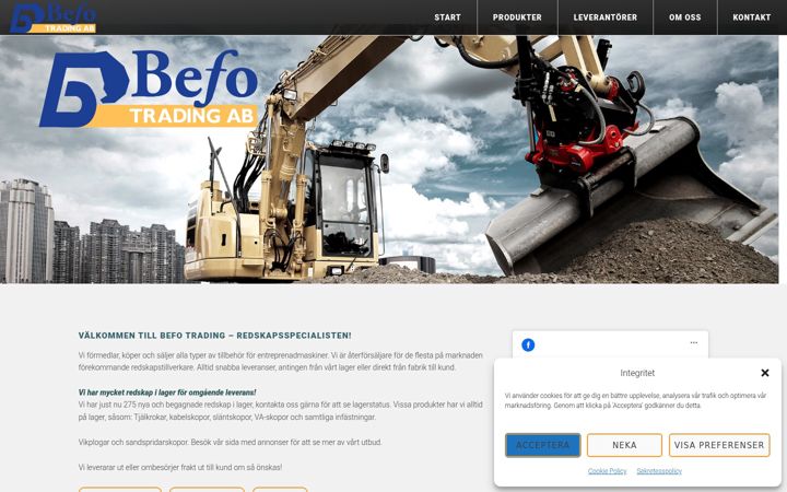Screenshot of befotrading.se