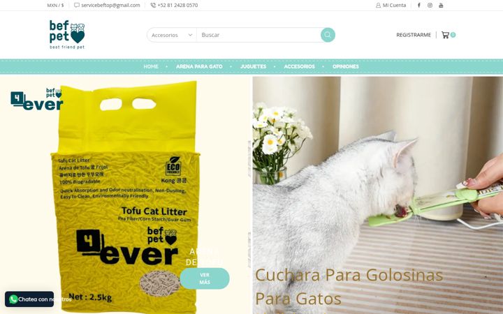 Screenshot of befpet.com