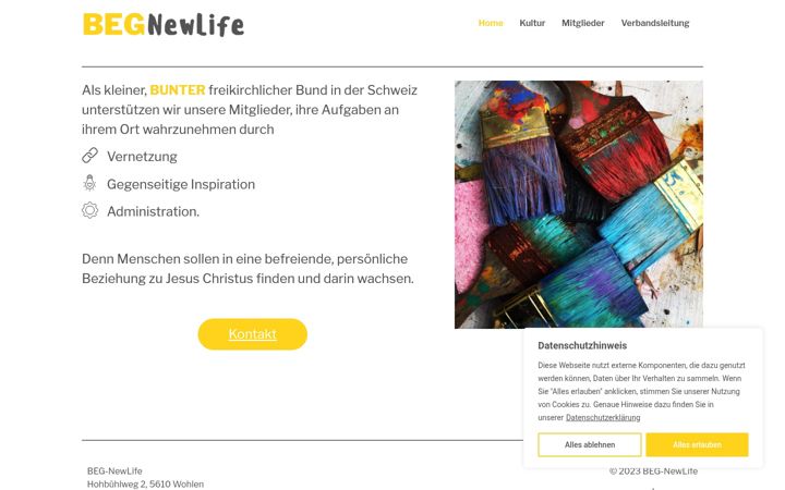 Skærmbillede af beg-newlife.ch