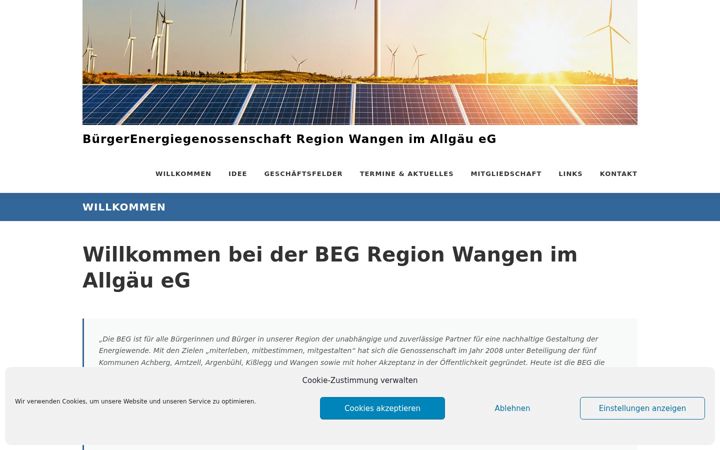 Screenshot of beg-wangen.de
