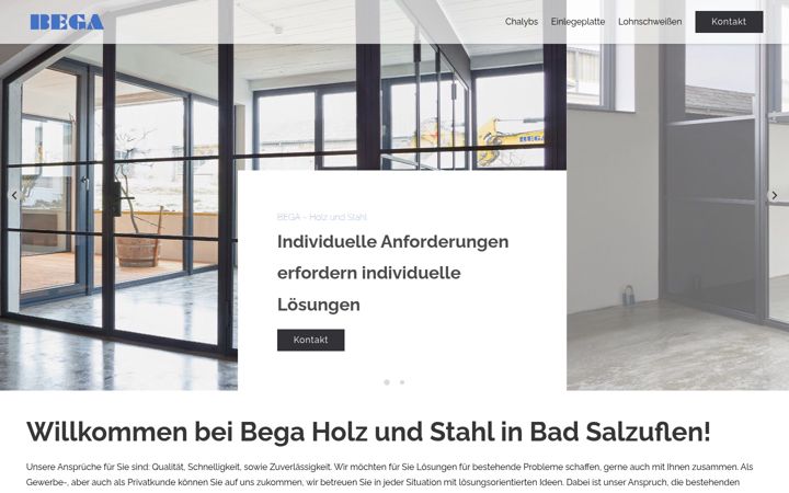Screenshot of bega-holz-stahl.de