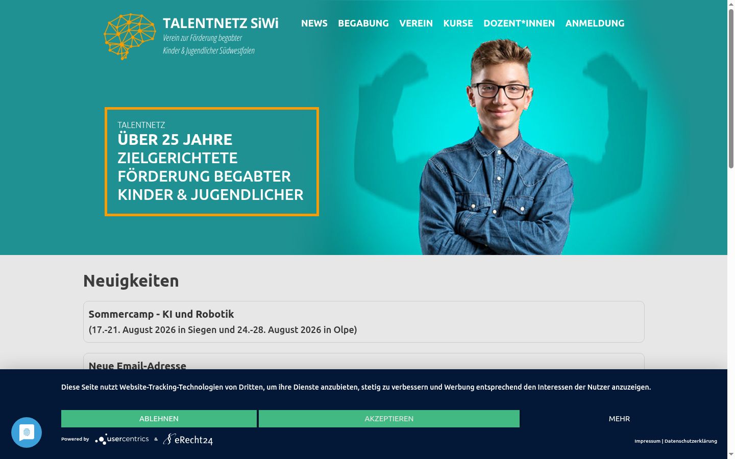 Ekraanipilt nõusolekubännerist, mida näidati enne mis tahes suhtlust