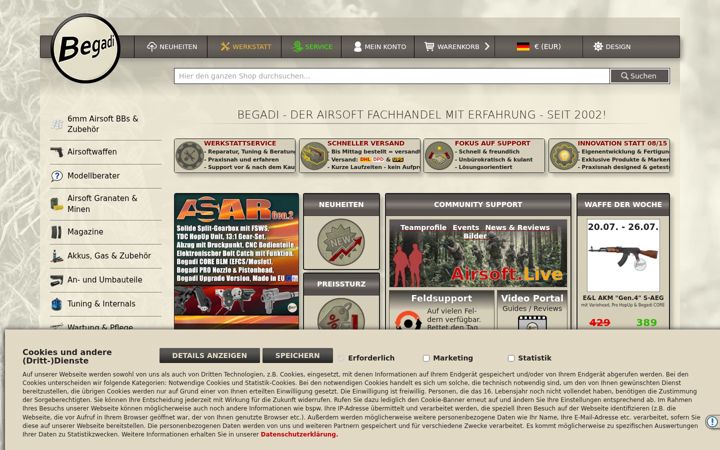 Screenshot of begadi.com