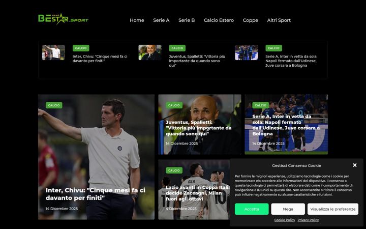 Screenshot ta' begamestar.sport