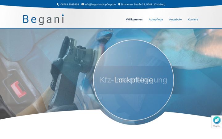Screenshot of begani-autopflege.de