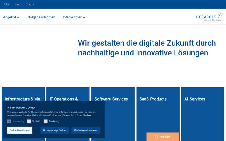 Screenshot of begasoft.ch
