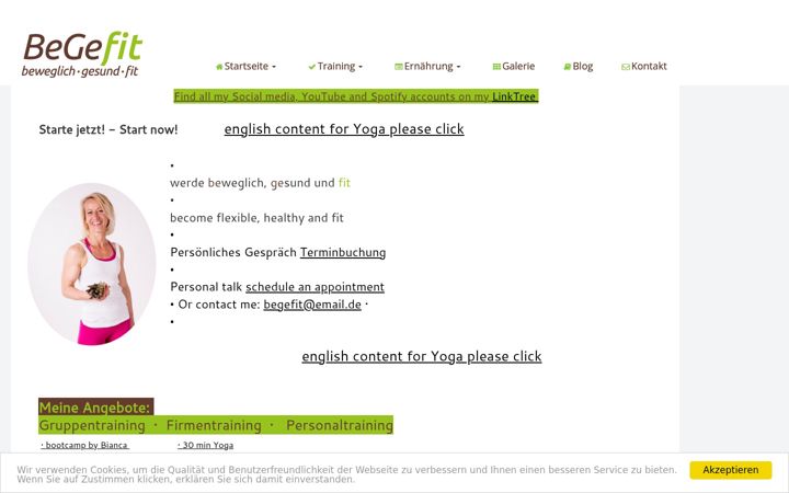 Screenshot of begefit-training.de