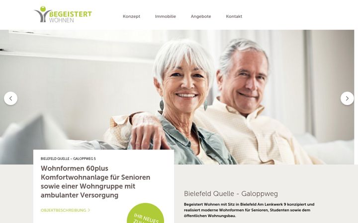 Screenshot of begeistert-wohnen.de