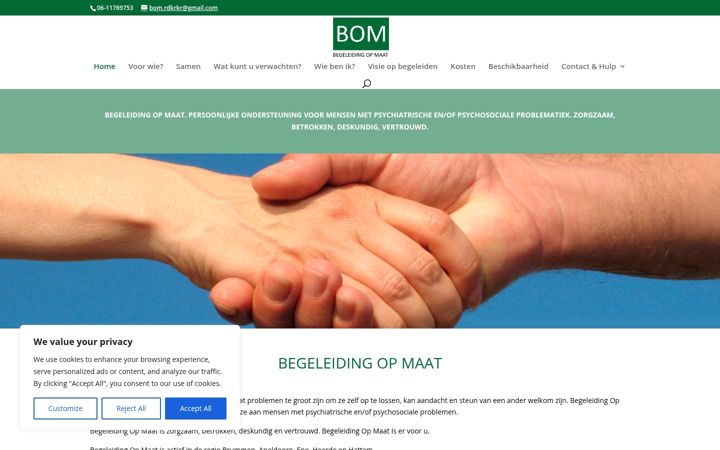 Screenshot of begeleidingopmaat.nu