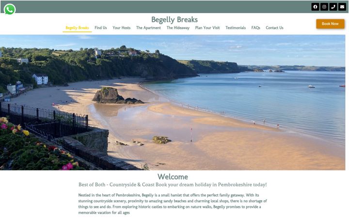 Screenshot von begellybreaks.co.uk