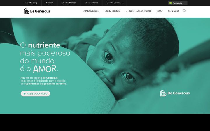 Screenshot of begenerous.com.br