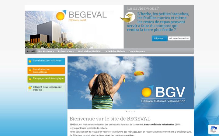 Skärmbild av begeval.fr
