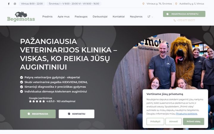 Screenshot of begevet.lt