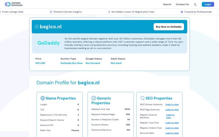 Screenshot of begico.nl