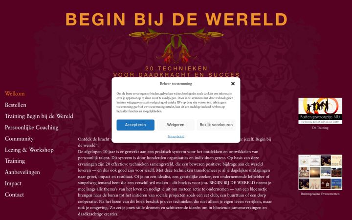 Screenshot of beginbijdewereld.nu