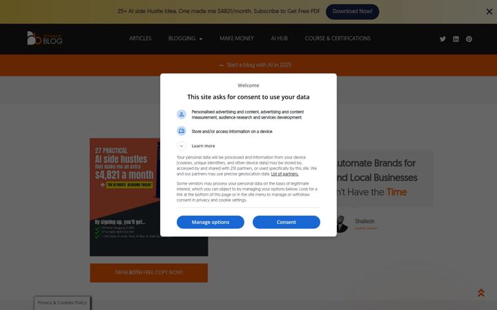 Screenshot of beginnersblog.org
