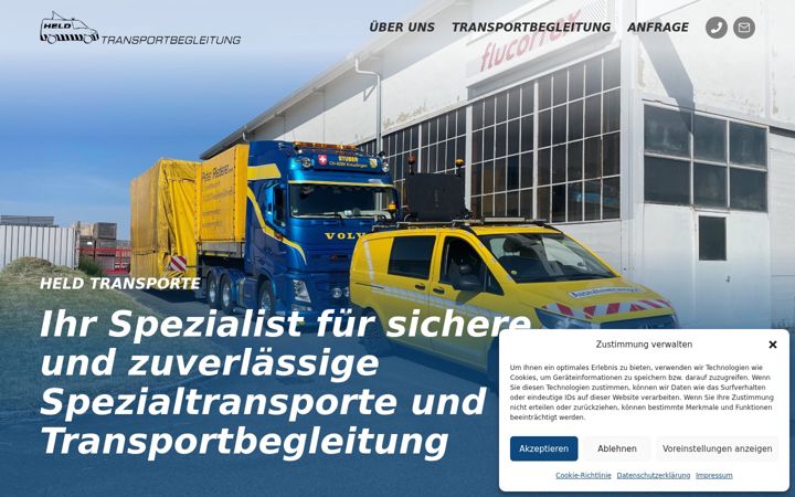 Skærmbillede af begleitfahrzeug.ch