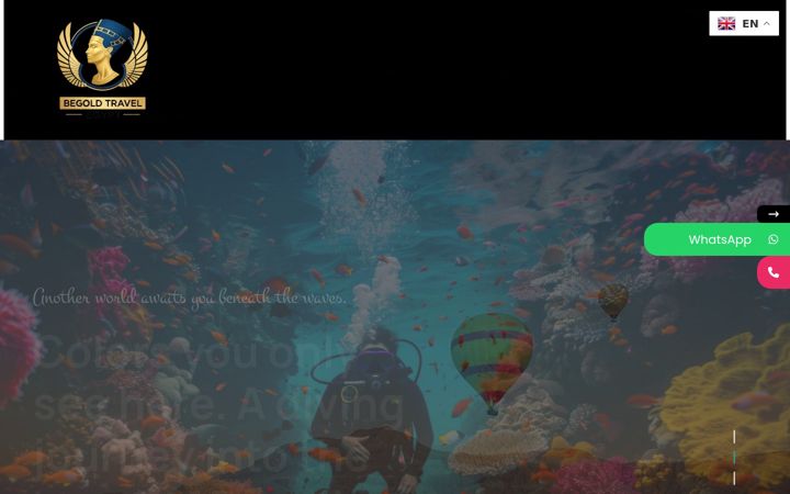 Screenshot of begoldtravelegypt.com