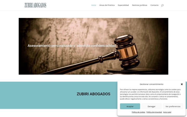 Screenshot of begonazubiriabogados.es
