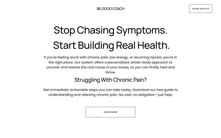 Screenshot of begood.coach
