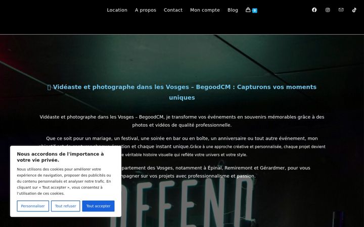 Skärmbild av begoodcm.fr