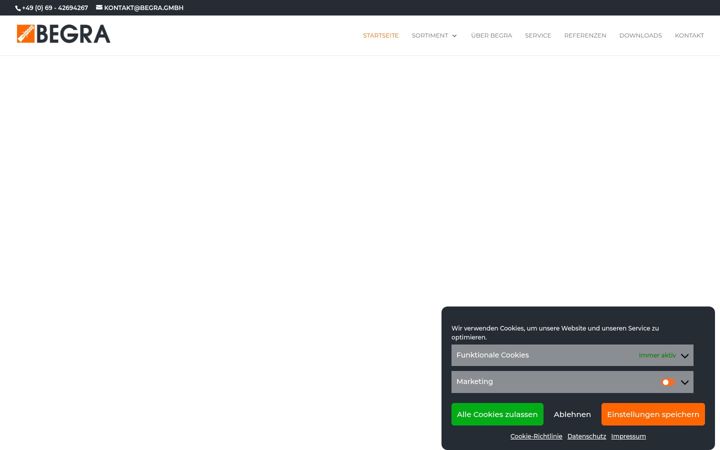 Screenshot of begra-frankfurt.de