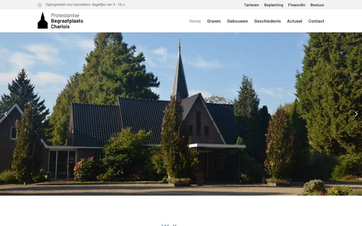 Screenshot of begraafplaatscharlois.nl