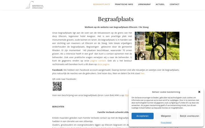 Screenshot of begraafplaatsellecomdesteeg.nl