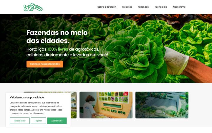 Screenshot of begreen.com.br
