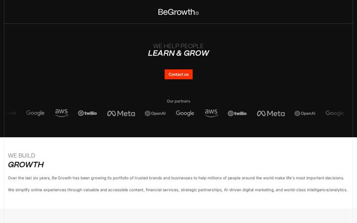 Screenshot of begrowth.co