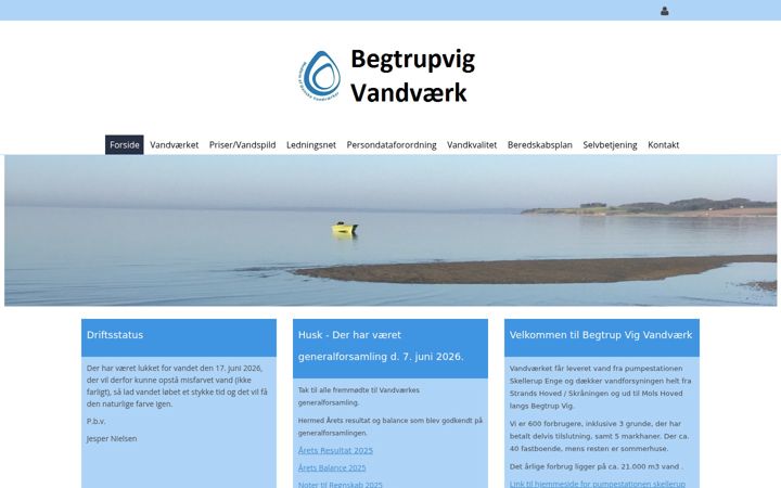 Screenshot of begtrupvigvand.dk