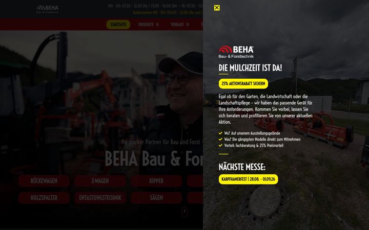 Screenshot of beha-technik.com